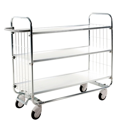 [039367] Carro para picking con freno central, estantes y tirador regulables - Dim.: 1195x470x1120h mm - Acero cincado