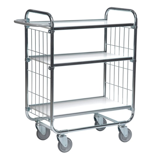 [039376] Carro para picking con freno, estante y tirador regulables - Dim.: 945x470x1120h mm - Acero cincado