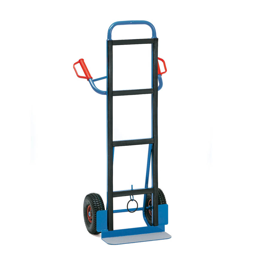 [039602] Carretilla de mano para electrodomésticos y grandes bultos - Ruedas neumáticas Ø260 x 85 mm - Azul ral 5007