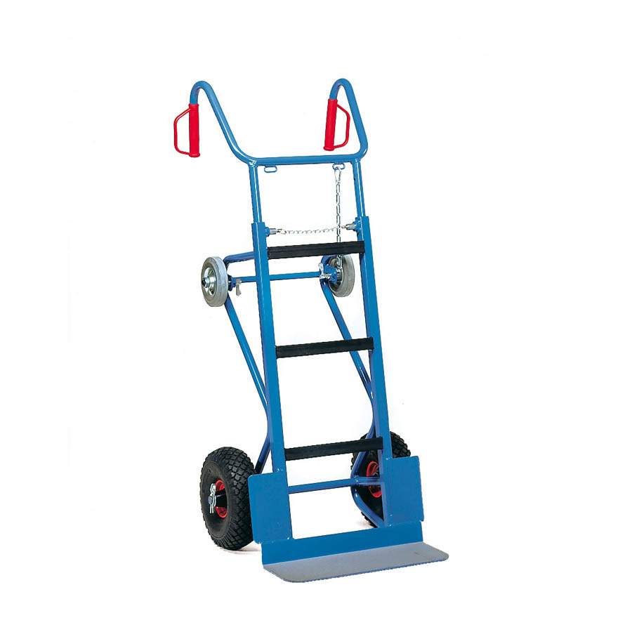 [039604] Carretilla de mano para electrodomésticos y grandes bultos - Ruedas neumáticas Ø260 x 85 mm - Azul ral 5007