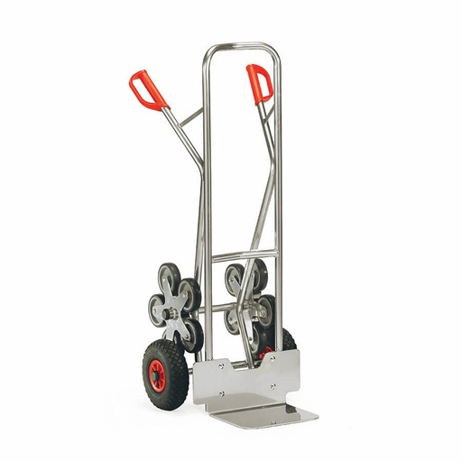 [039613] Carretilla de mano en aluminio para subir escaleras - Dim. pala 320 x 250 mm - Aluminio