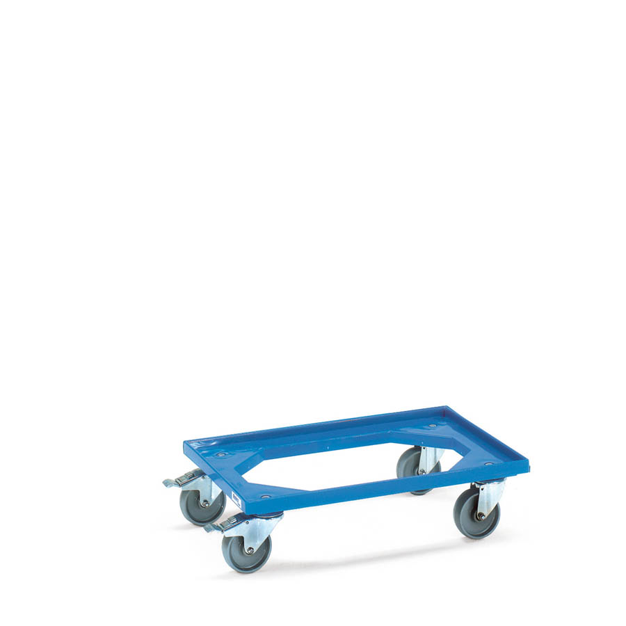 [039658] Base rodante de plástico - Dim. plataforma 610 x 410 mm - Azul Ral 5007