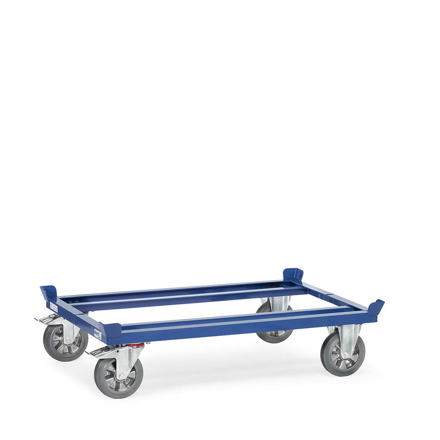 [039673] Base rodante para palet con ruedas antihuella - Dim. palet 800 x 600 mm - Azul Ral 5007