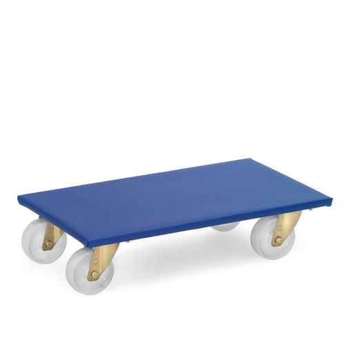 [039699] Par de plataformas rodantes para transporte de muebles con ruedas de nylon - Dim.: 600x300x140h mm - Azul