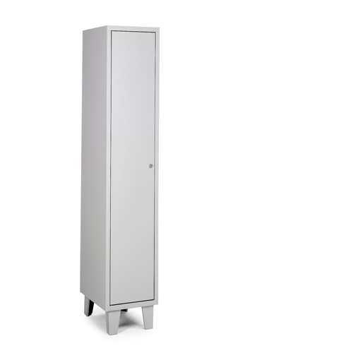 [039703] Armario ropero metálico con 1 puerta para vestuario - Dim.: 330x460x1780h mm - Gris ral 7035