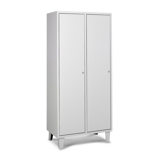 [039724] Armario ropero metálico con 2 puertas para vestuario - Dim.: 800x460x1780h mm - Gris ral 7035