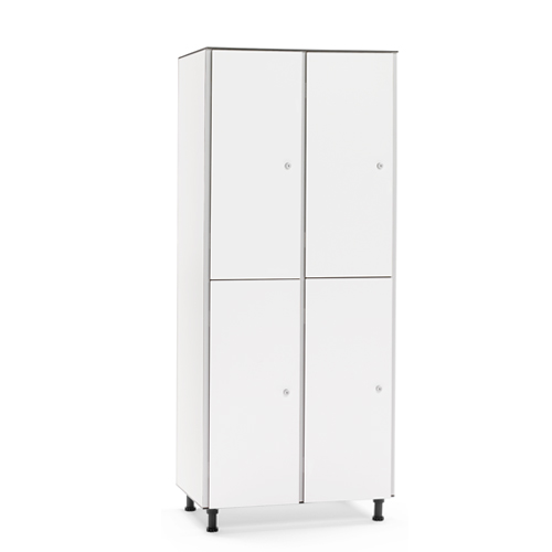 [039732] Taquilla fenólica para vestuario de 4 puertas - Dim.: 800x501x1909h mm - Gris claro