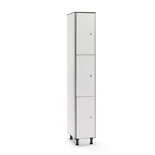 [039733] Taquilla fenólica para vestuario de 3 puertas - Dim.: 300x501x1909h mm - Gris claro