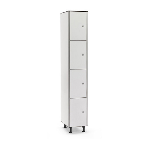 [039737] Taquilla fenólica para vestuario de 4 puertas - Dim.: 300x501x1909h mm - Gris claro