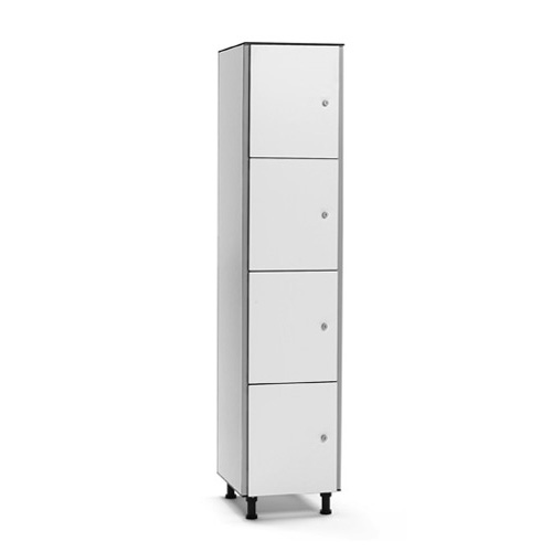 [039739] Taquilla fenólica para vestuario de 4 puertas - Dim.: 400x501x1909h mm - Gris claro