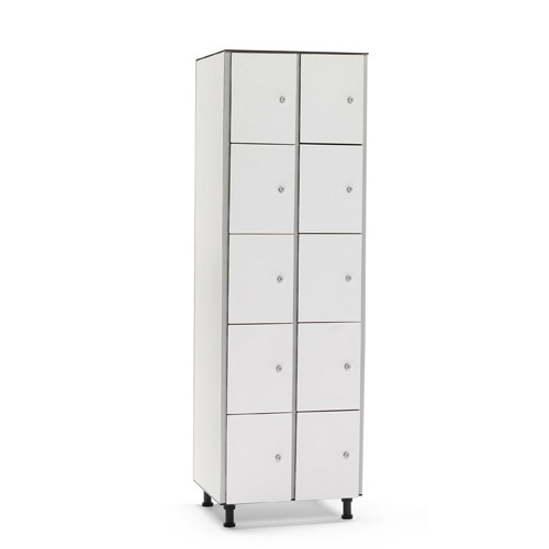 [039742] Consigna fenólica para vestuario de 10 puertas - Dim.: 600x501x1909h mm - Gris claro