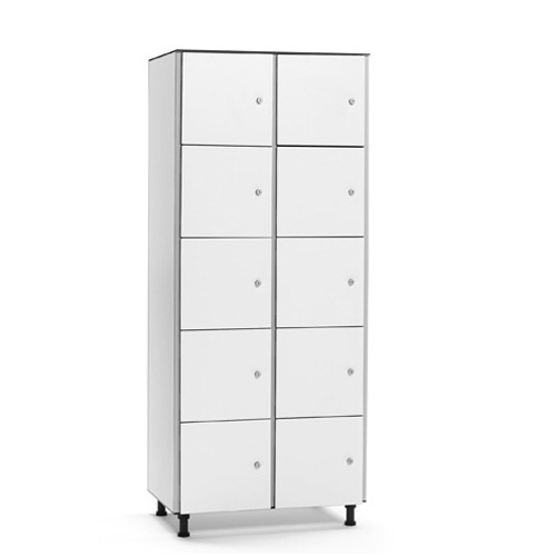 [039744] Consigna fenólica para vestuario de 10 puertas - Dim.: 800x501x1909h mm - Gris claro