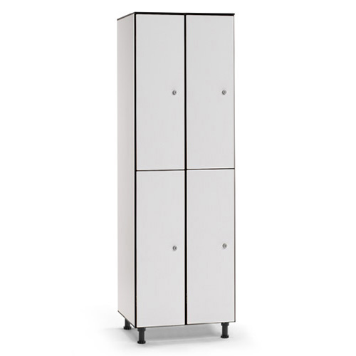 [039746] Taquilla fenólica para vestuario de 4 puertas - Dim.: 600x494x1905h mm - Gris claro