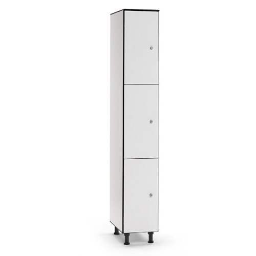 [039749] Taquilla fenólica para vestuario de 3 puertas - Dim.: 300x494x1905h mm - Gris claro