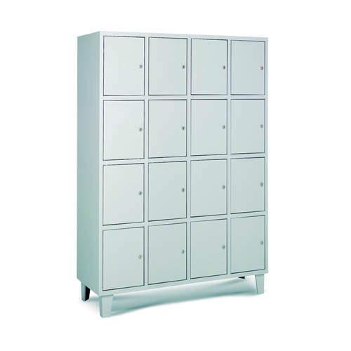 [039777] Taquilla metálica para vestuario con 16 puertas - Dim.: 940x460x1780h mm - Gris ral 7035