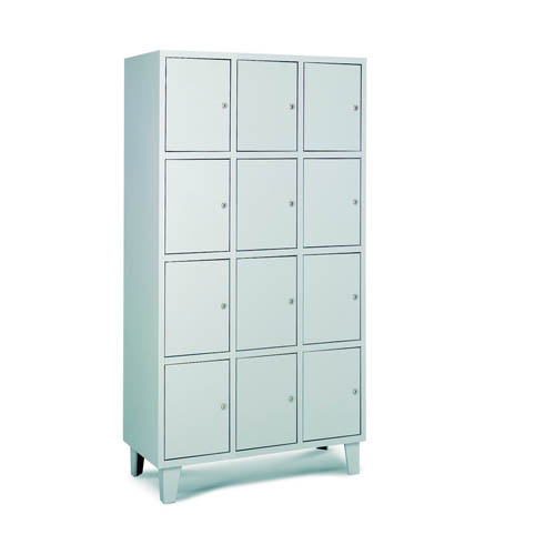 [039791] Taquilla metálica para vestuario con 12 puertas - Dim.: 1188x460x1780h mm - Gris ral 7035