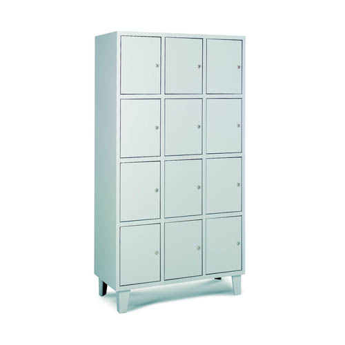 [039791] Taquilla metálica para vestuario con 12 puertas - Dim.: 1188x460x1780h mm - Gris ral 7035