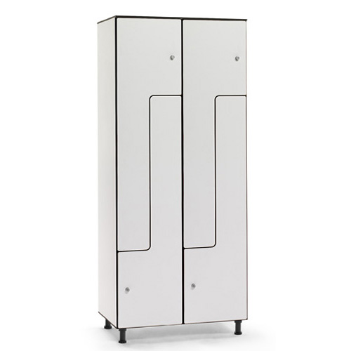 [039825] Ropero fenólico de 4 puertas en PL - Dim. 800x494x1905h mm - Gris claro