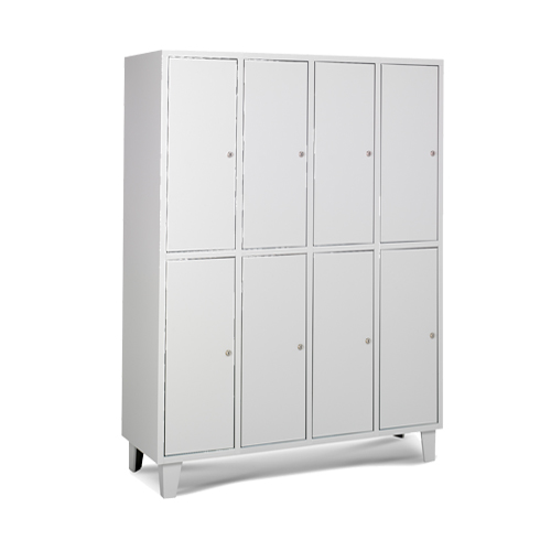 [039864] Taquilla metálica para vestuario con 8 puertas - Dim.: 1200x460x1780h mm - Gris ral 7035