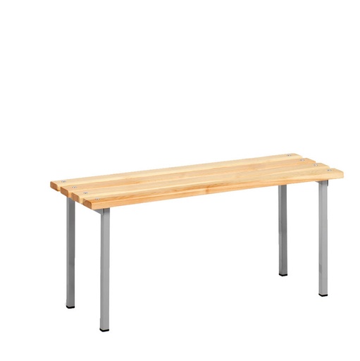 [039888] Banqueta para vestuario de acero con asiento de madera - Dim.: 1000x340x440h mm - Gris Ral 7035