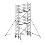 Andamio móvil modular con estabilizadores y 3 plataformas FHFL-49936