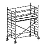 Andamio móvil modular con 1 plataforma FHFM-49945