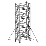 Andamio móvil modular con estabilizadores y 4 plataformas FHFM-49950