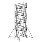 Andamio móvil modular con estabilizadores y 4 plataformas FHFM-49951