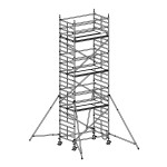 Andamio móvil modular con estabilizadores y 3 plataformas FHFK-49927