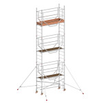 Andamio de aluminio con estabilizadores y 3 plataformas FHFH-49902