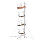 Andamio de aluminio con estabilizadores y 4 plataformas FHFH-49904