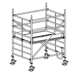 Andamio móvil modular con 1 plataforma FHFG-49885