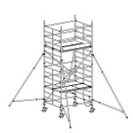 Andamio móvil modular con estabilizadores y 2 plataformas FHFG-49887