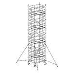 Andamio móvil modular con estabilizadores y 4 plataformas FHFG-49891