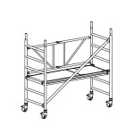 Andamio de aluminio con 1 plataforma FHFF-49877