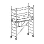 Andamio de aluminio con 1 plataforma FHFF-49878