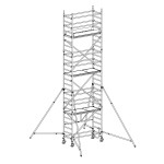 Andamio de aluminio con estabilizadores y 3 plataformas FHFF-49882