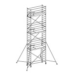 Andamio de aluminio con estabilizadores y 3 plataformas FHFD-49875