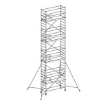 Andamio de aluminio con estabilizadores y 4 plataformas FHFD-49876