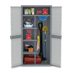 Armario de plástico escobero con 2 puertas CBGF-16321