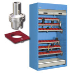 Armario metálico de persiana para CNC con 60 conos HSK 63 CBDF-23819
