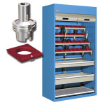 Armario metálico de persiana para CNC con 40 conos HSK 63 CBDF-23757