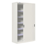 Armario metálico de puertas correderas con 5 estantes CBCC-24780