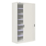 Armario metálico de puertas correderas con 6 estantes CBCC-24782