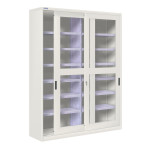 Armario metálico de puertas correderas con ventana y 12 est. CBCD-24371