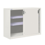Armario metálico de puertas correderas con 2 estantes CBCD-24822