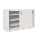 Armario metálico de puertas correderas con 3 estantes CBCD-24830