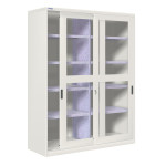 Armario metálico de puertas correderas con ventana y 8 est. CBCD-24385