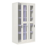 Armario metálico de puertas correderas con ventana y 8 est. CBCB-24339