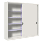Armario metálico de puertas correderas, divisor y 8 estant. CBCF-24868
